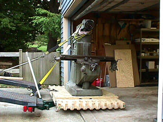 Ramps retracted; end of platform on floor jack