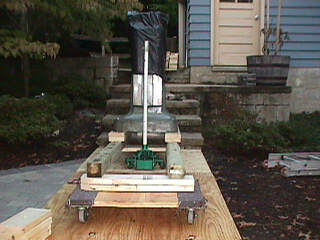 The base makes it to the bottom step