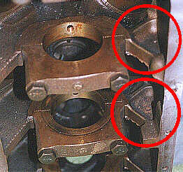 FE block normal main bearing web